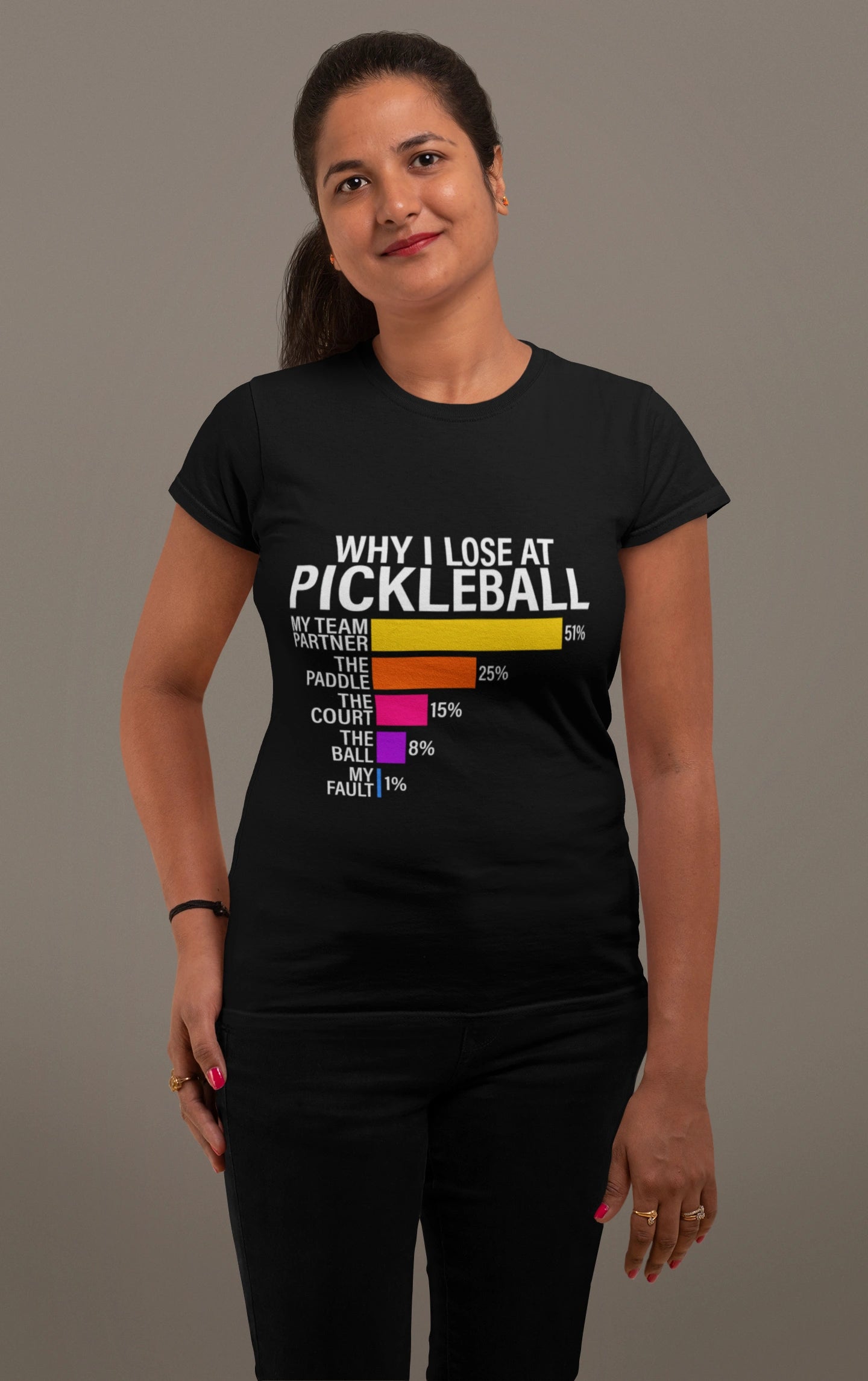 Why I Lose at Pickleball – Chart-Based Funny Graphic Tee