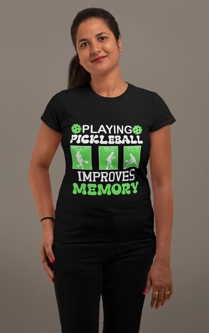 Playing Pickleball Improves Memory – Retro Funny Tee