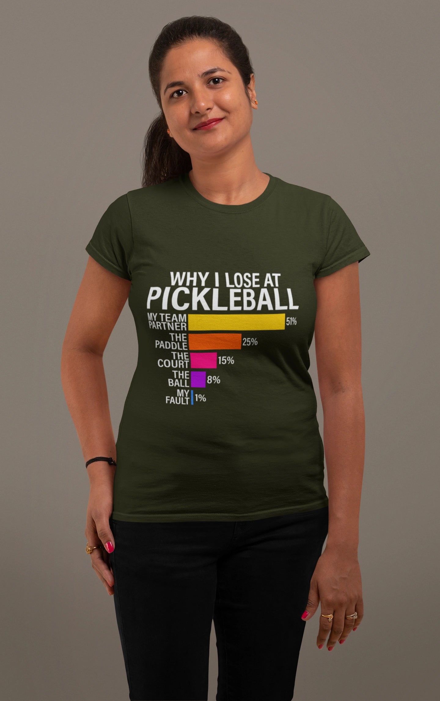 Why I Lose at Pickleball – Chart-Based Funny Graphic Tee