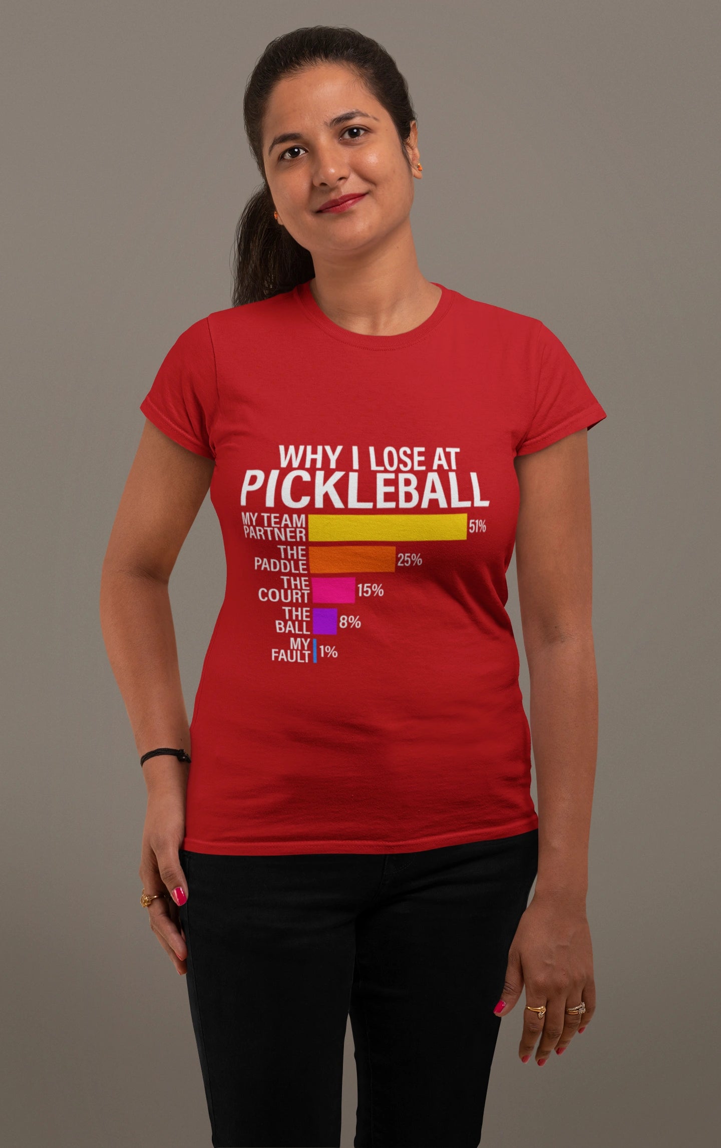 Why I Lose at Pickleball – Chart-Based Funny Graphic Tee