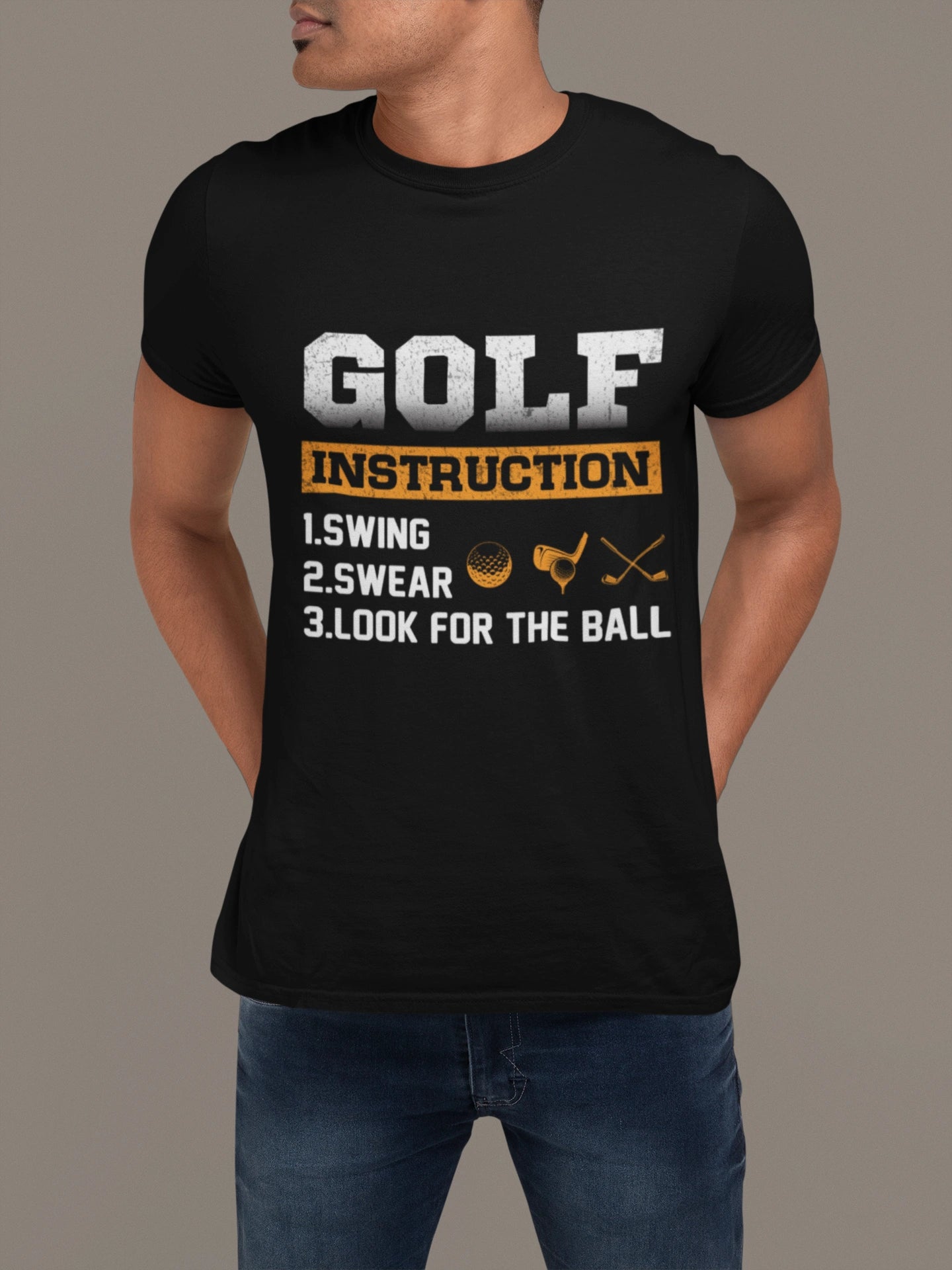 Golf Instruction Manual Tee – Swing. Swear. Look. Repeat.