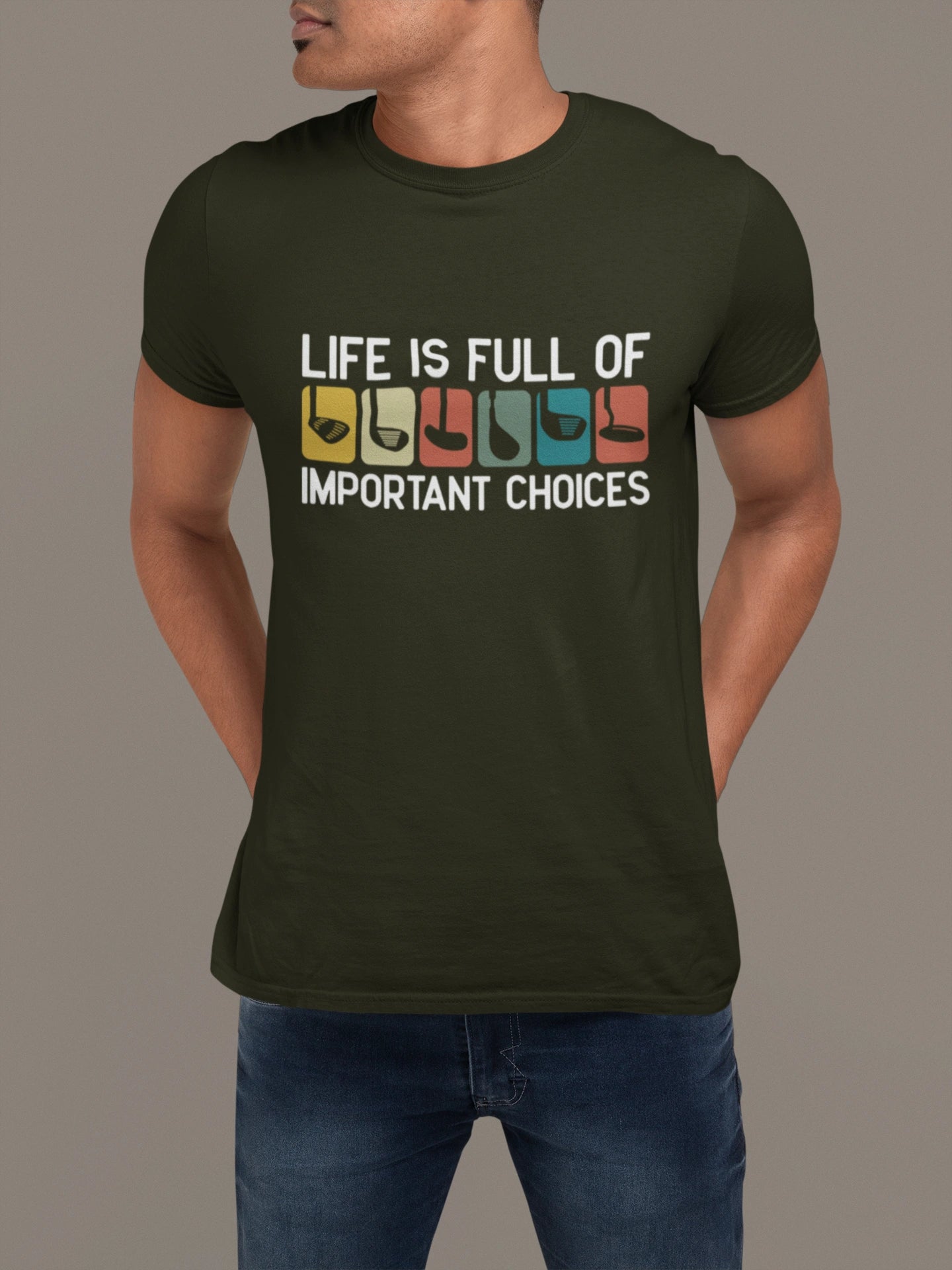 Important Choices Golf Tee – Pick Your Weapon