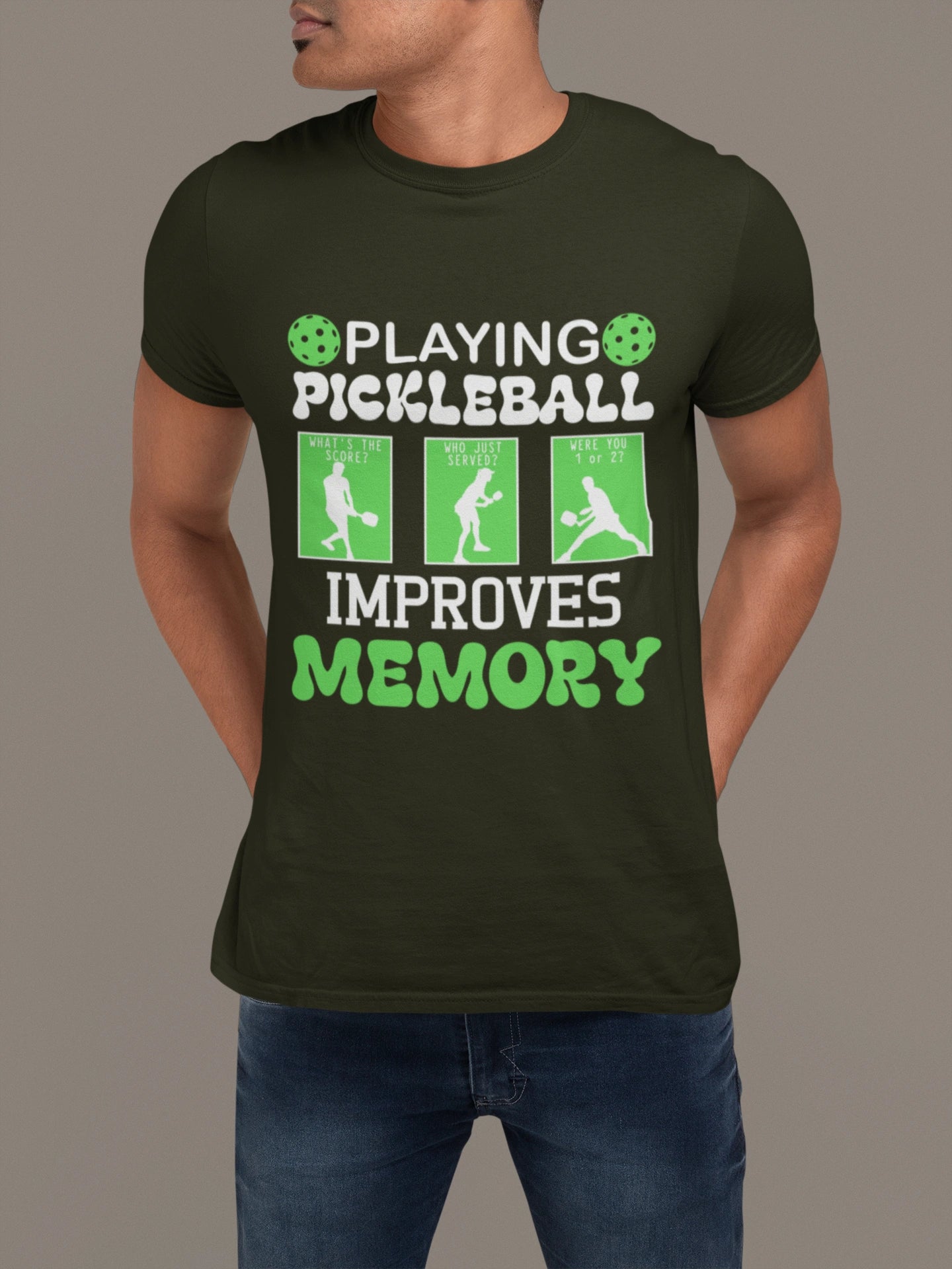 Playing Pickleball Improves Memory – Retro Funny Tee