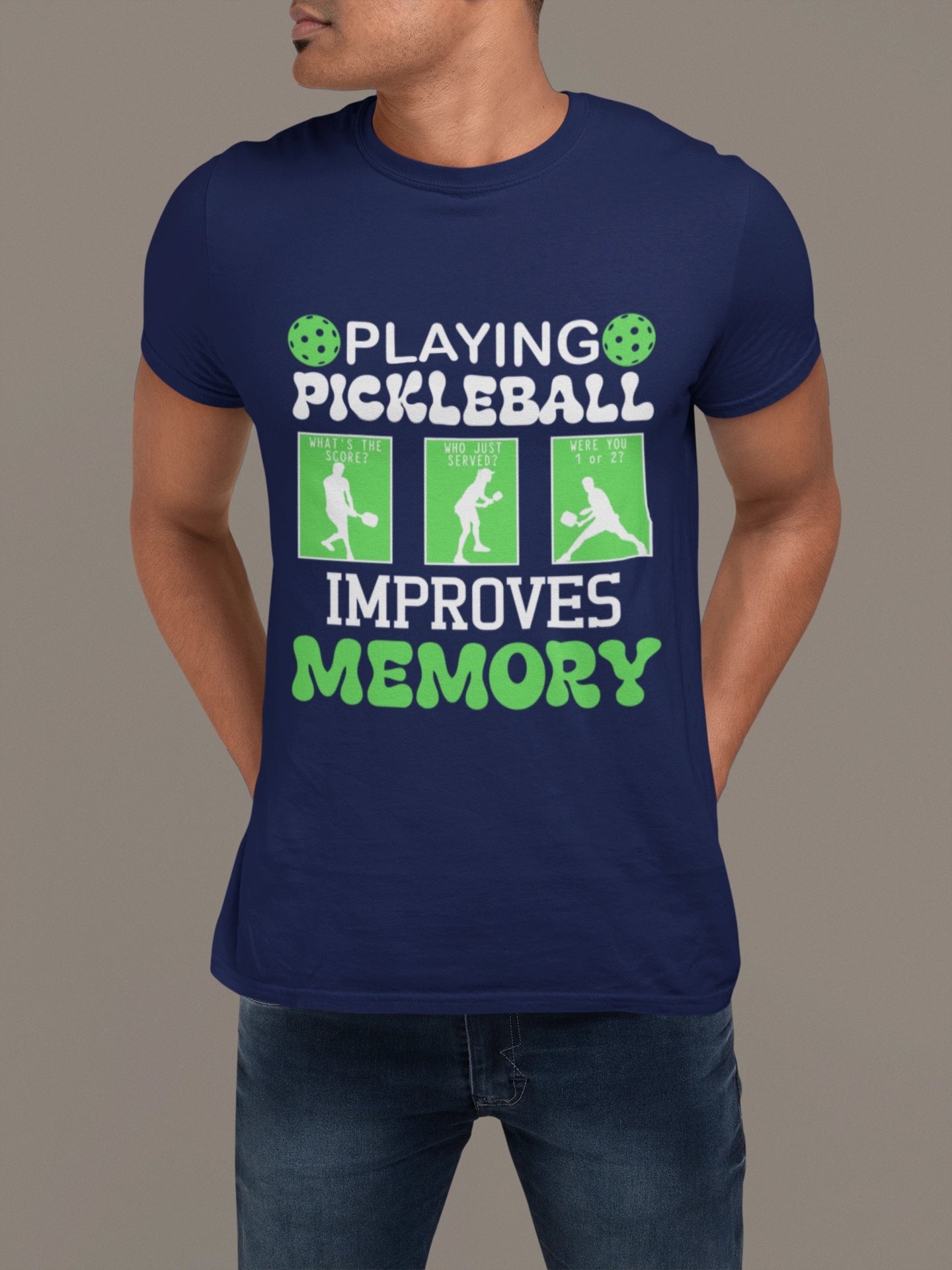 Playing Pickleball Improves Memory – Retro Funny Tee