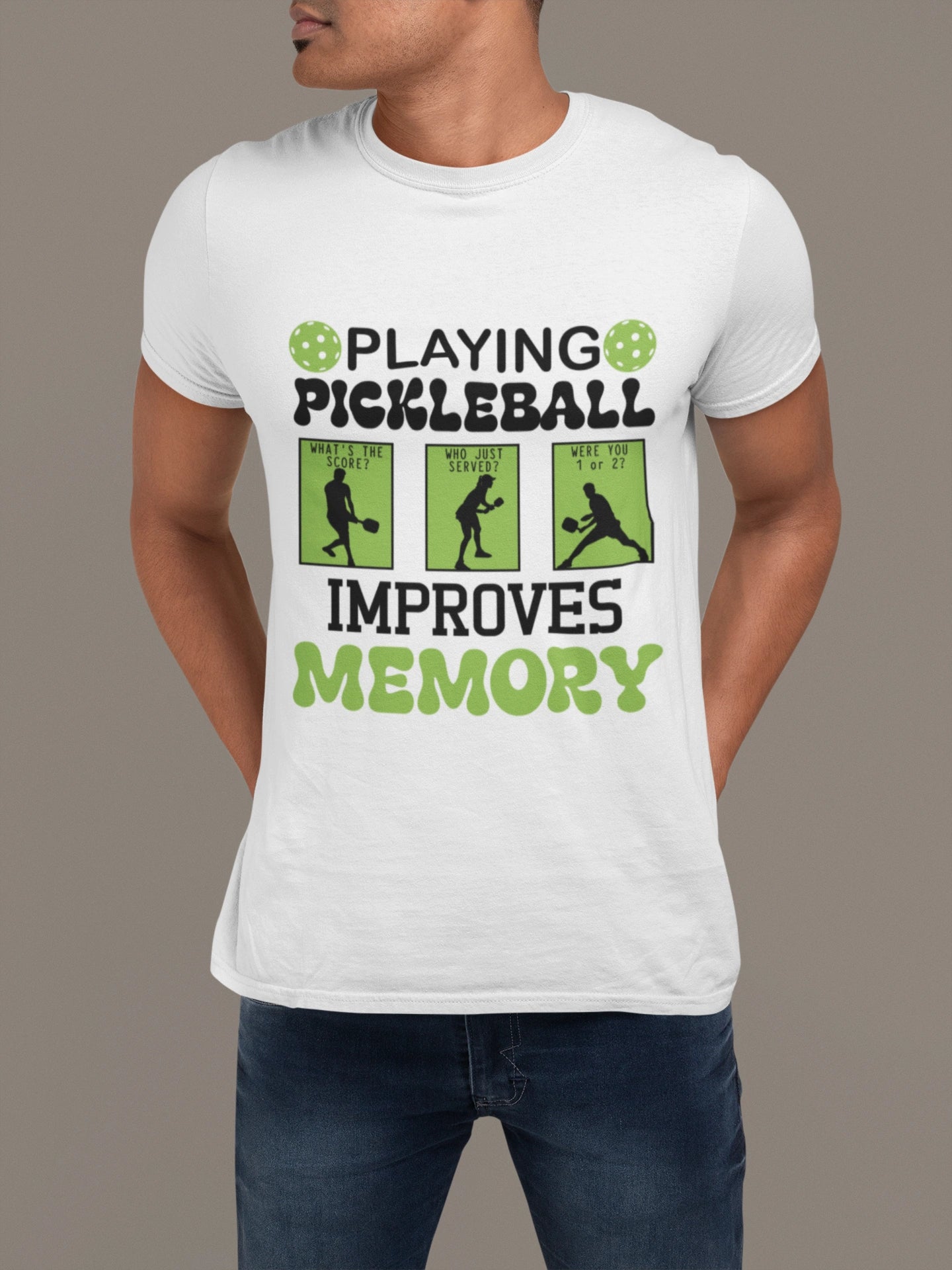 Playing Pickleball Improves Memory – Retro Funny Tee