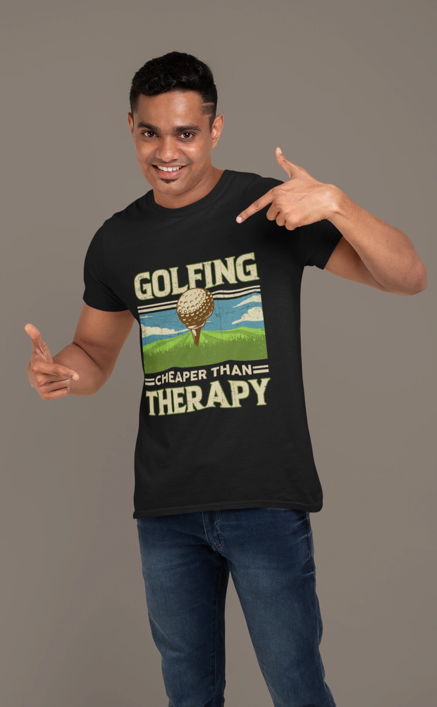 Golfing Is Cheaper Than Therapy Tee