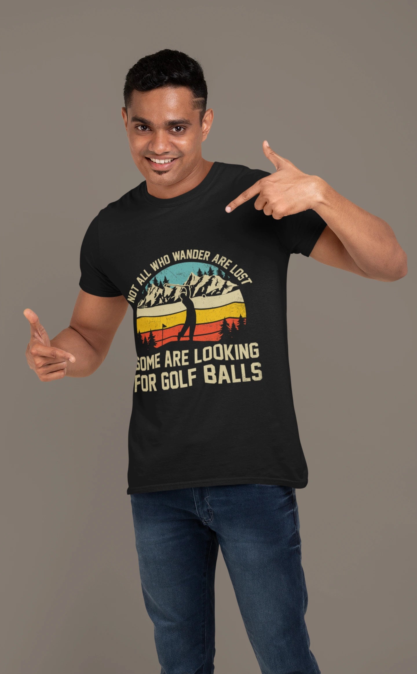 Not All Who Wander Are Lost – Funny Golf Ball Hunter T-shirt
