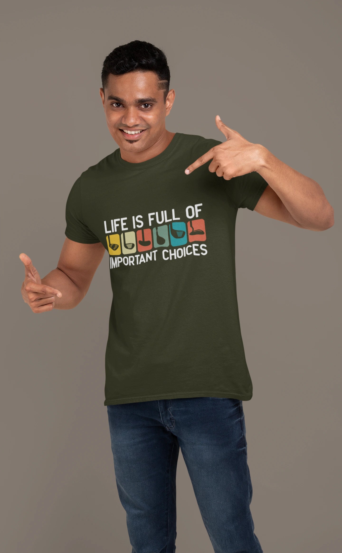 Important Choices Golf Tee – Pick Your Weapon