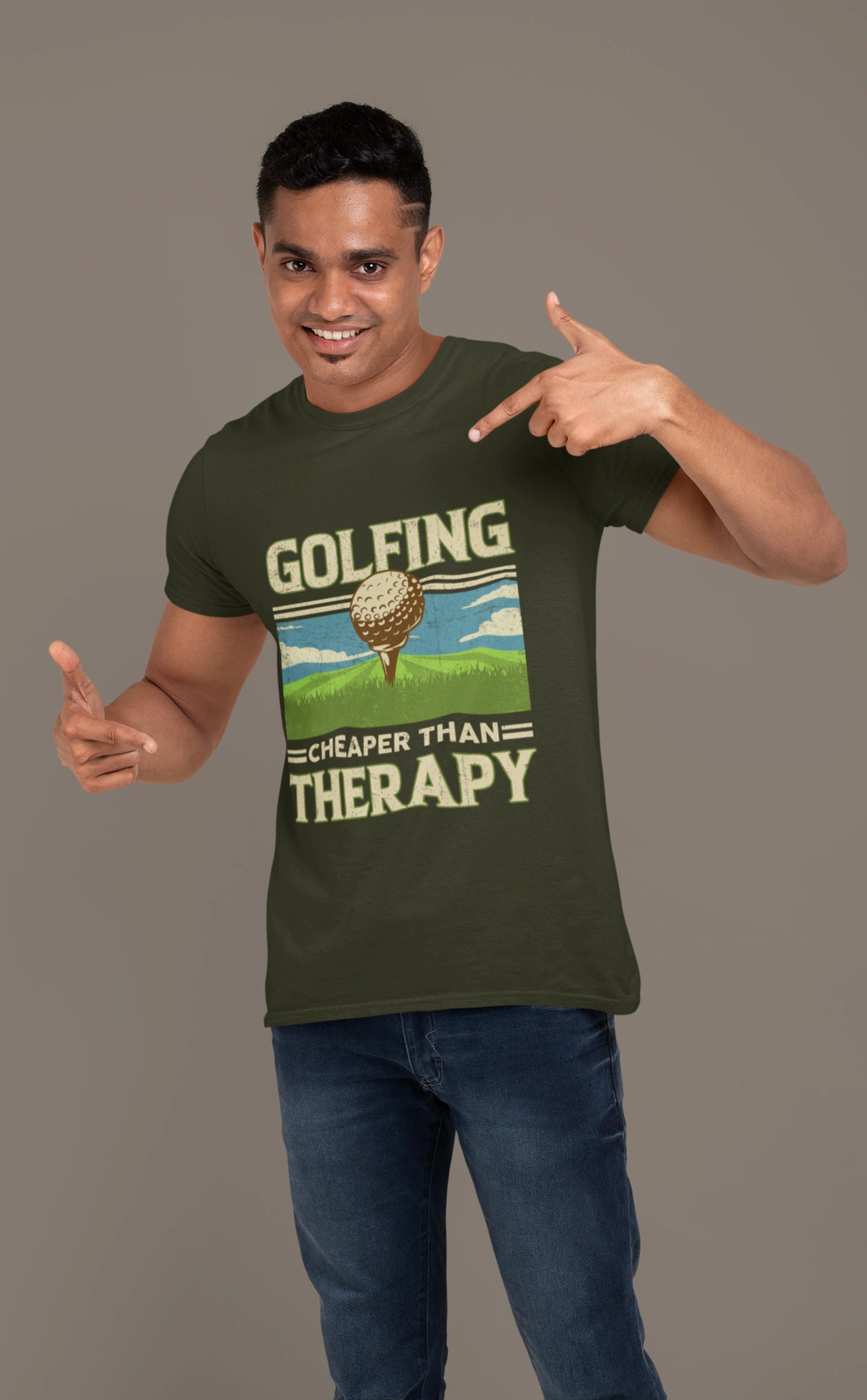 Golfing Is Cheaper Than Therapy Tee