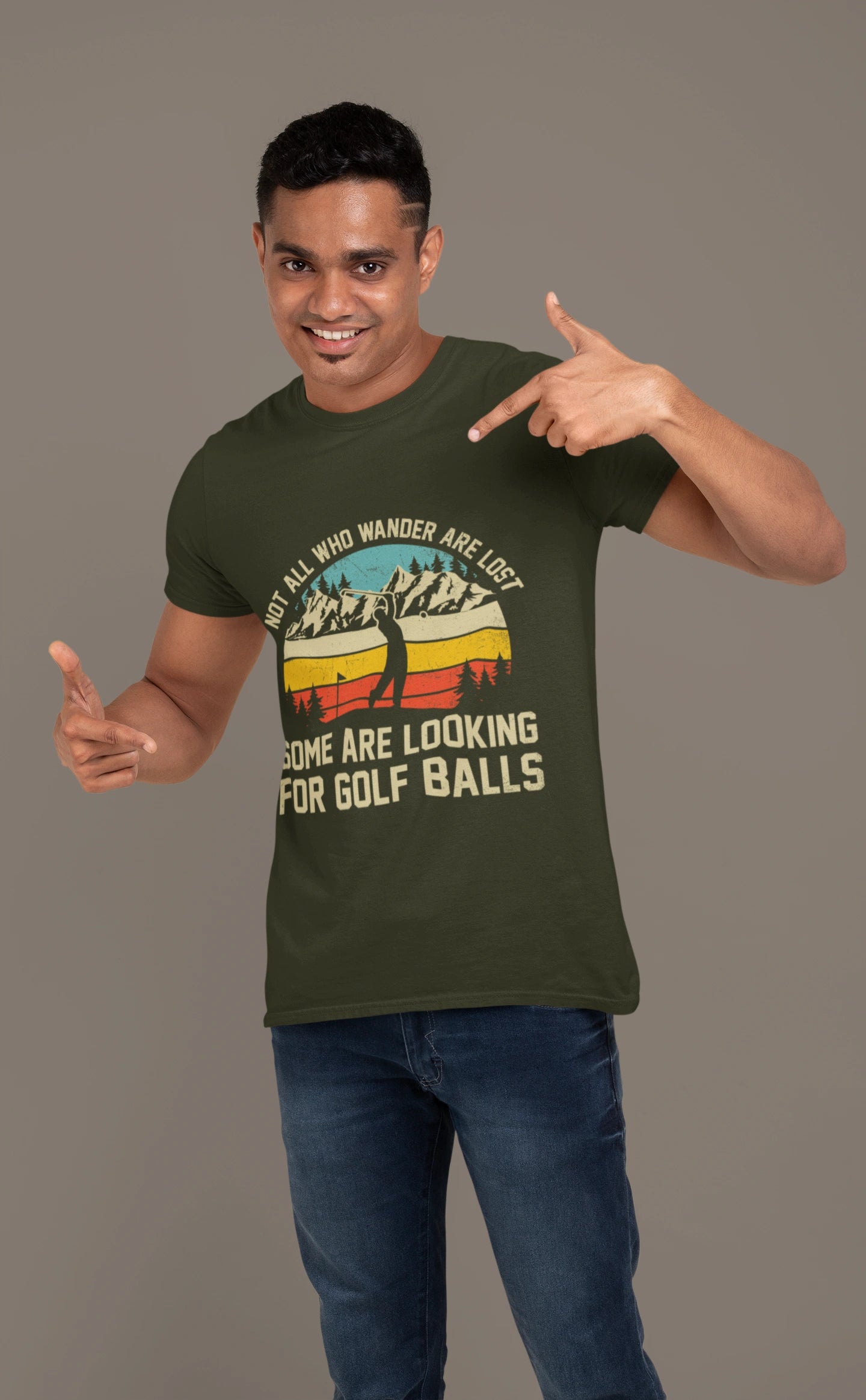 Not All Who Wander Are Lost – Funny Golf Ball Hunter T-shirt