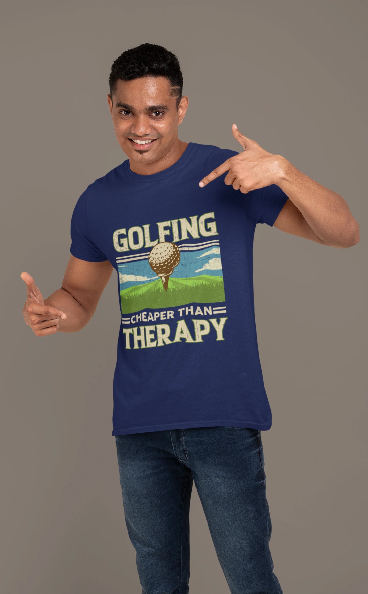 Golfing Is Cheaper Than Therapy Tee