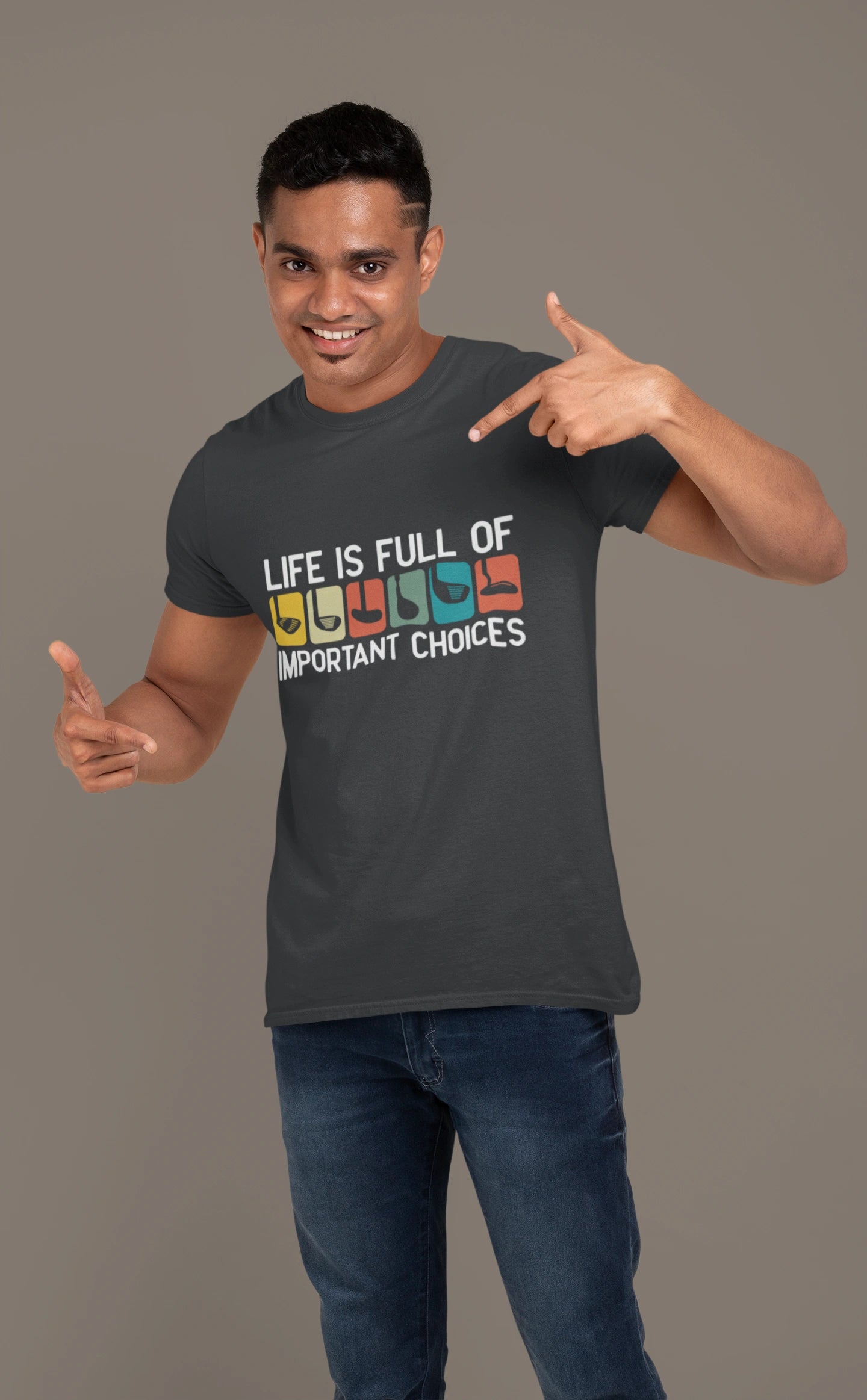 Important Choices Golf Tee – Pick Your Weapon