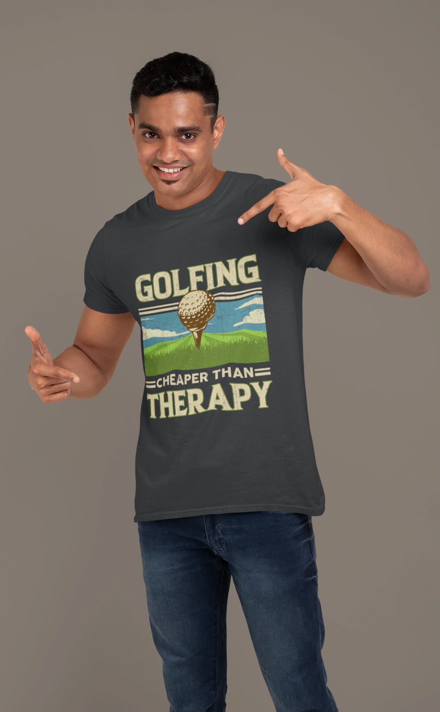Golfing Is Cheaper Than Therapy Tee