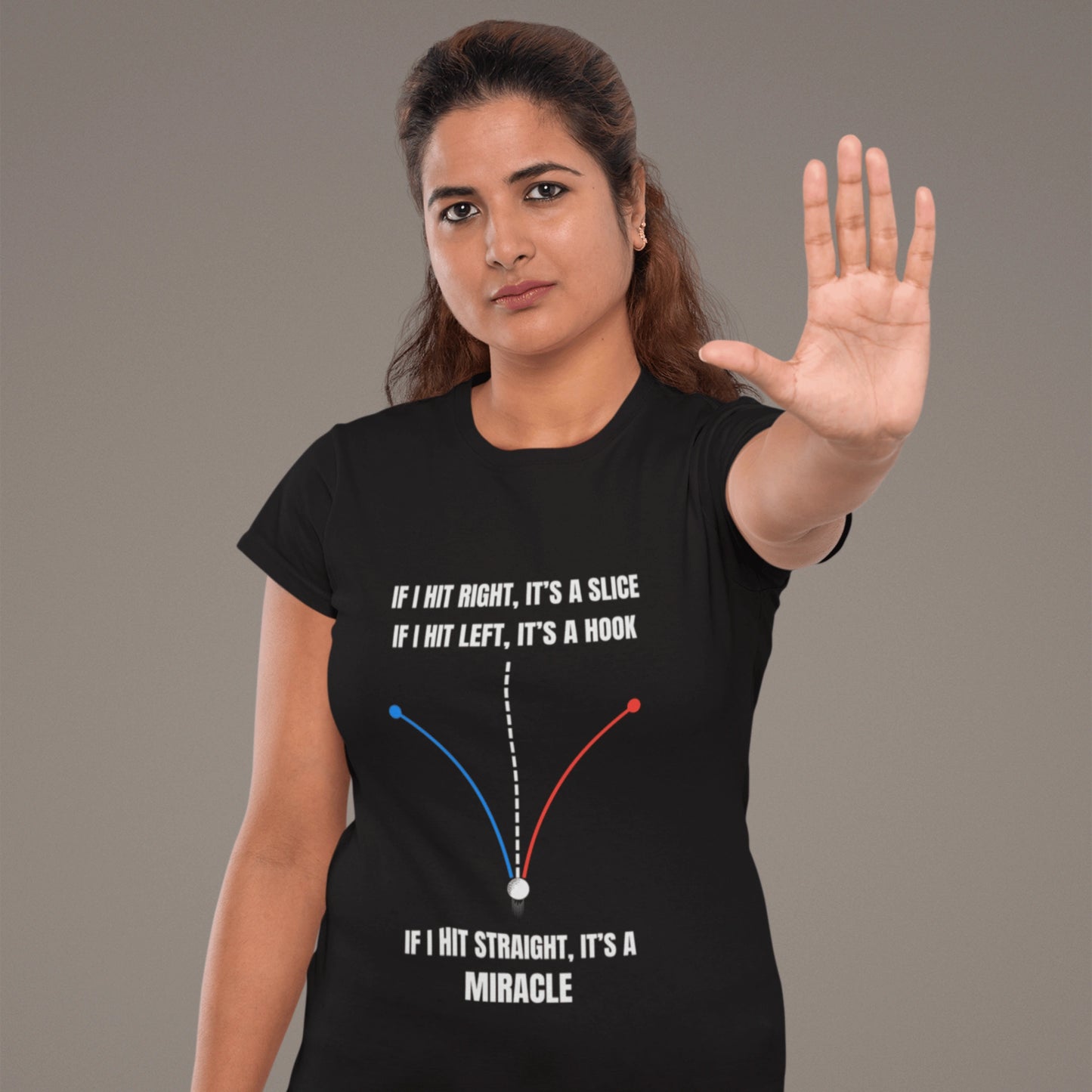 If I Hit Straight It’s a Miracle – Funny Golf T-Shirt