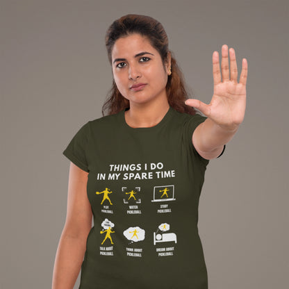 Things I Do In My Spare Time – Pickleball Lovers T-Shirt