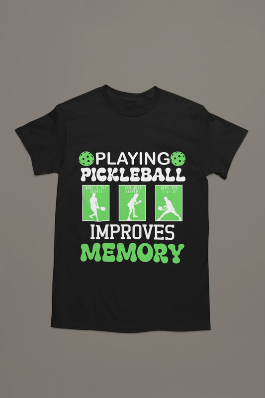 Playing Pickleball Improves Memory – Retro Funny Tee