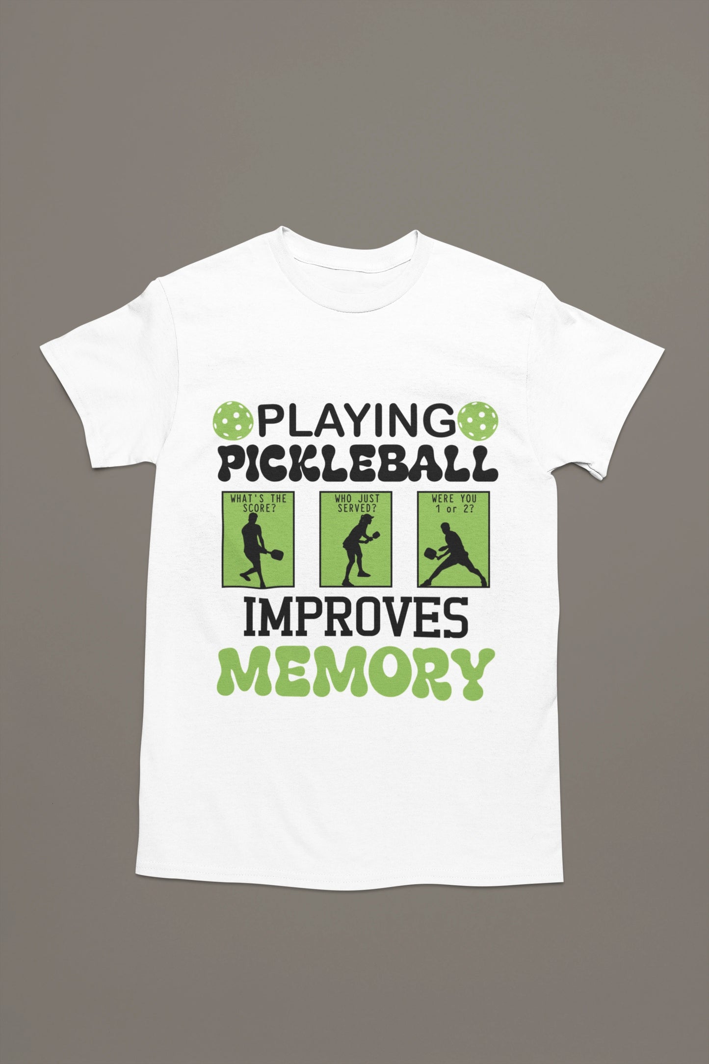Playing Pickleball Improves Memory – Retro Funny Tee