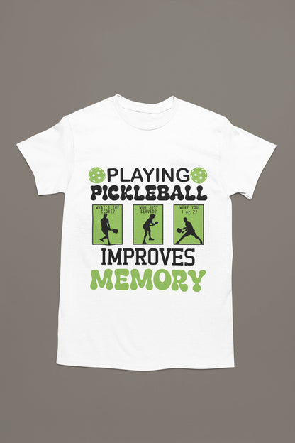 Playing Pickleball Improves Memory – Retro Funny Tee