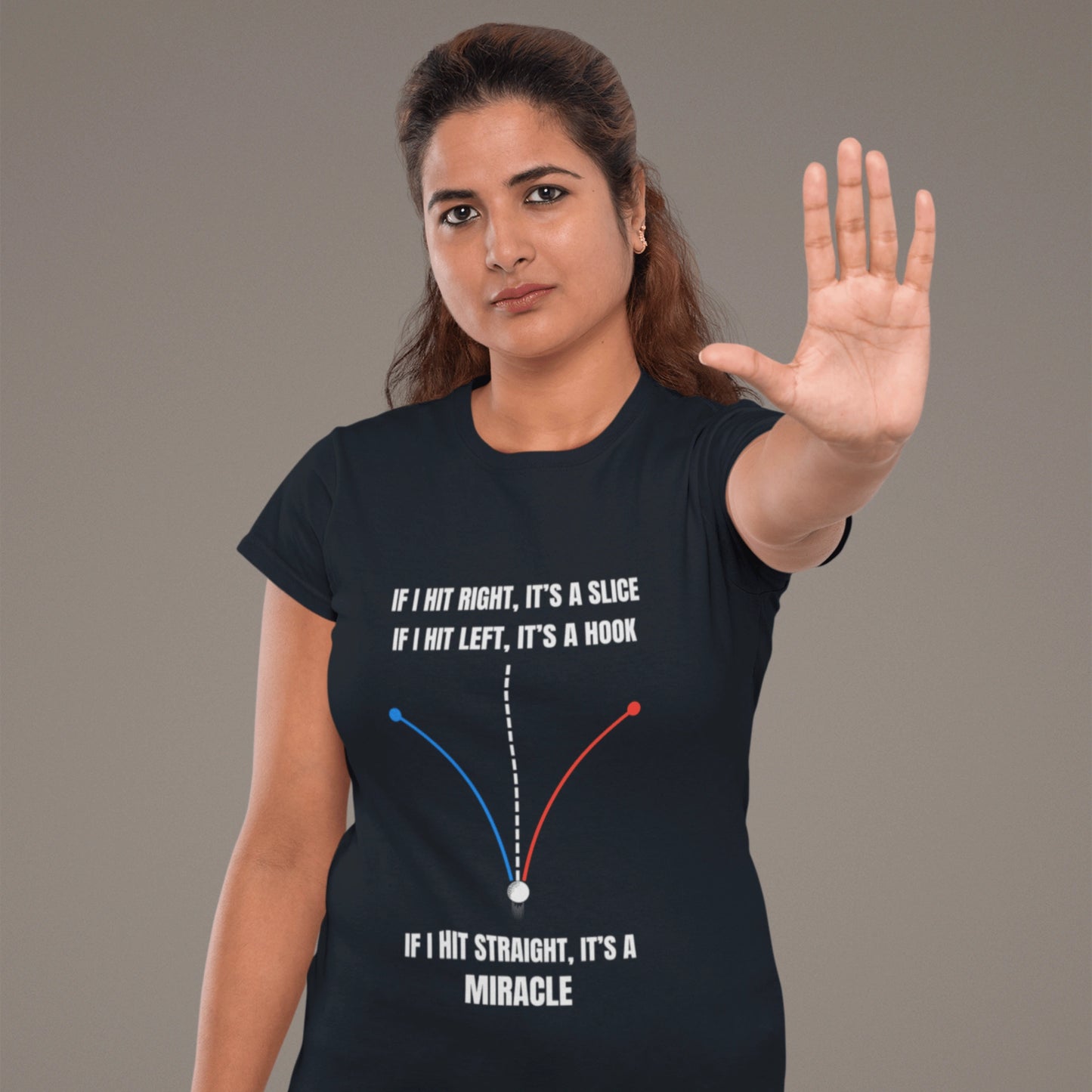 If I Hit Straight It’s a Miracle – Funny Golf T-Shirt