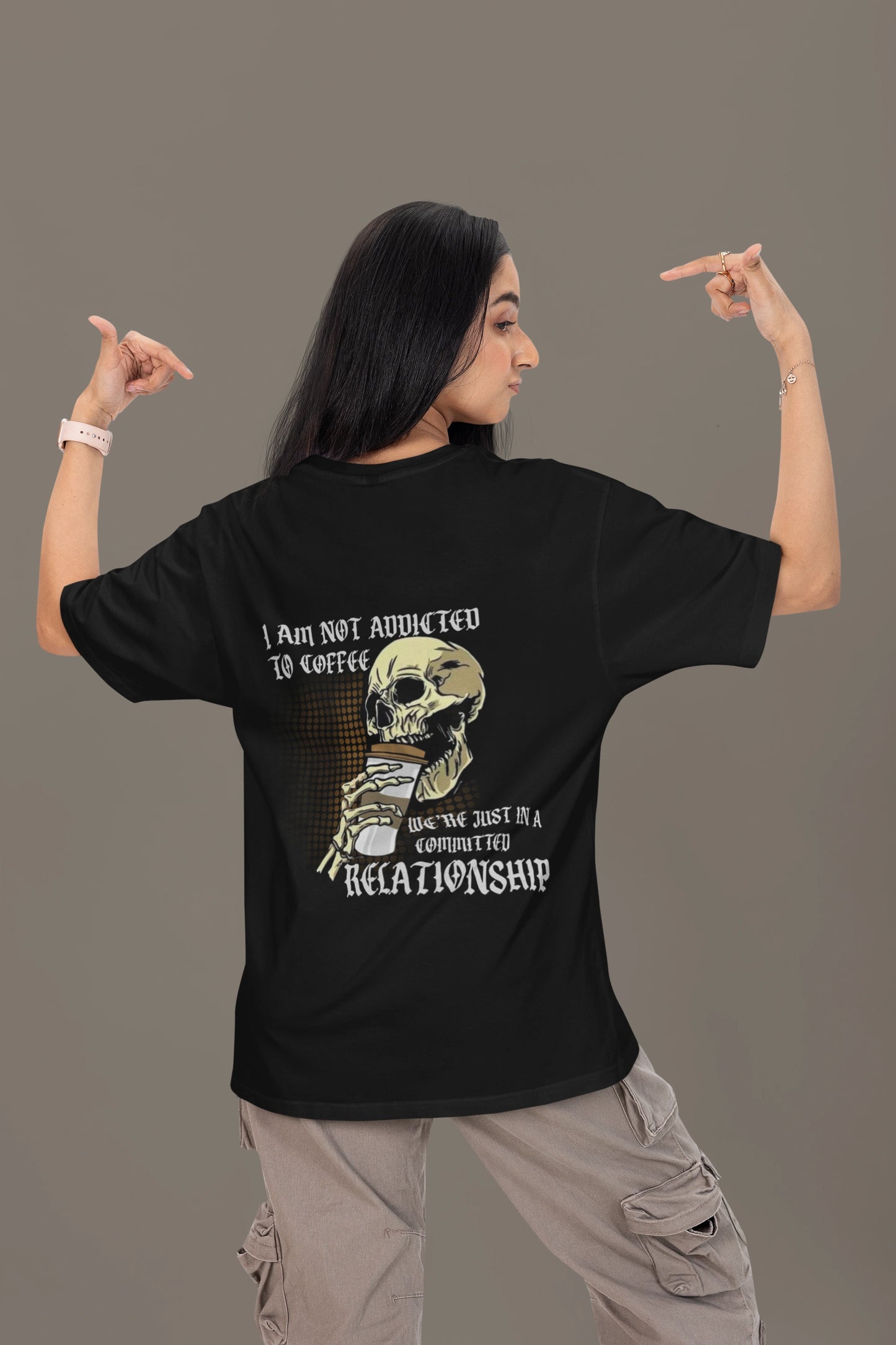 Coffee Committed Relationship Oversized T-shirt