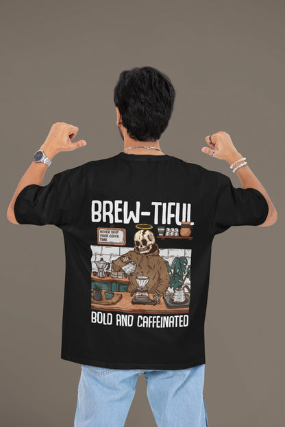 Brewtiful Bold Caffeinated Oversized T-Shirt