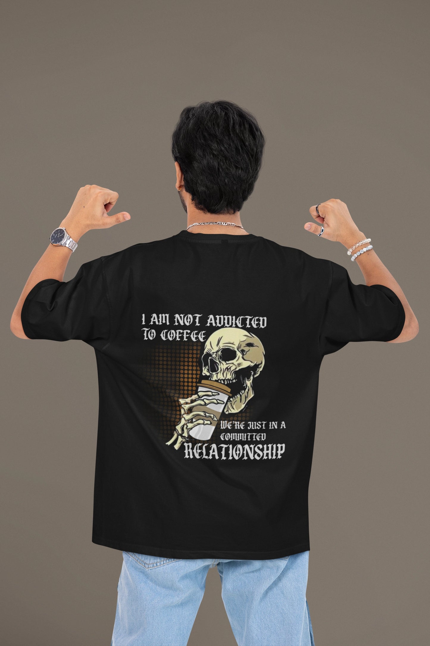 Coffee Committed Relationship Oversized T-shirt