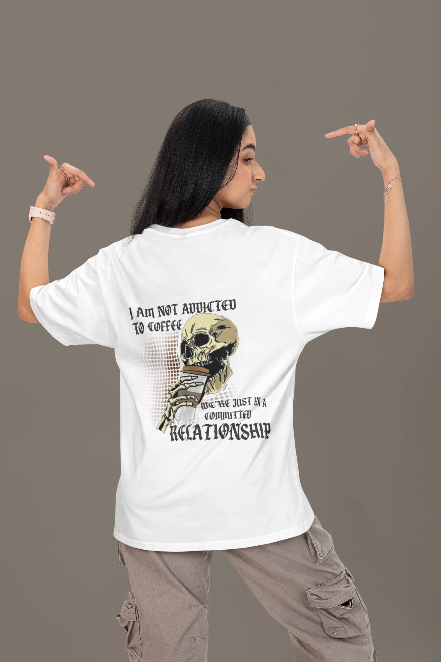 Coffee Committed Relationship Oversized T-shirt