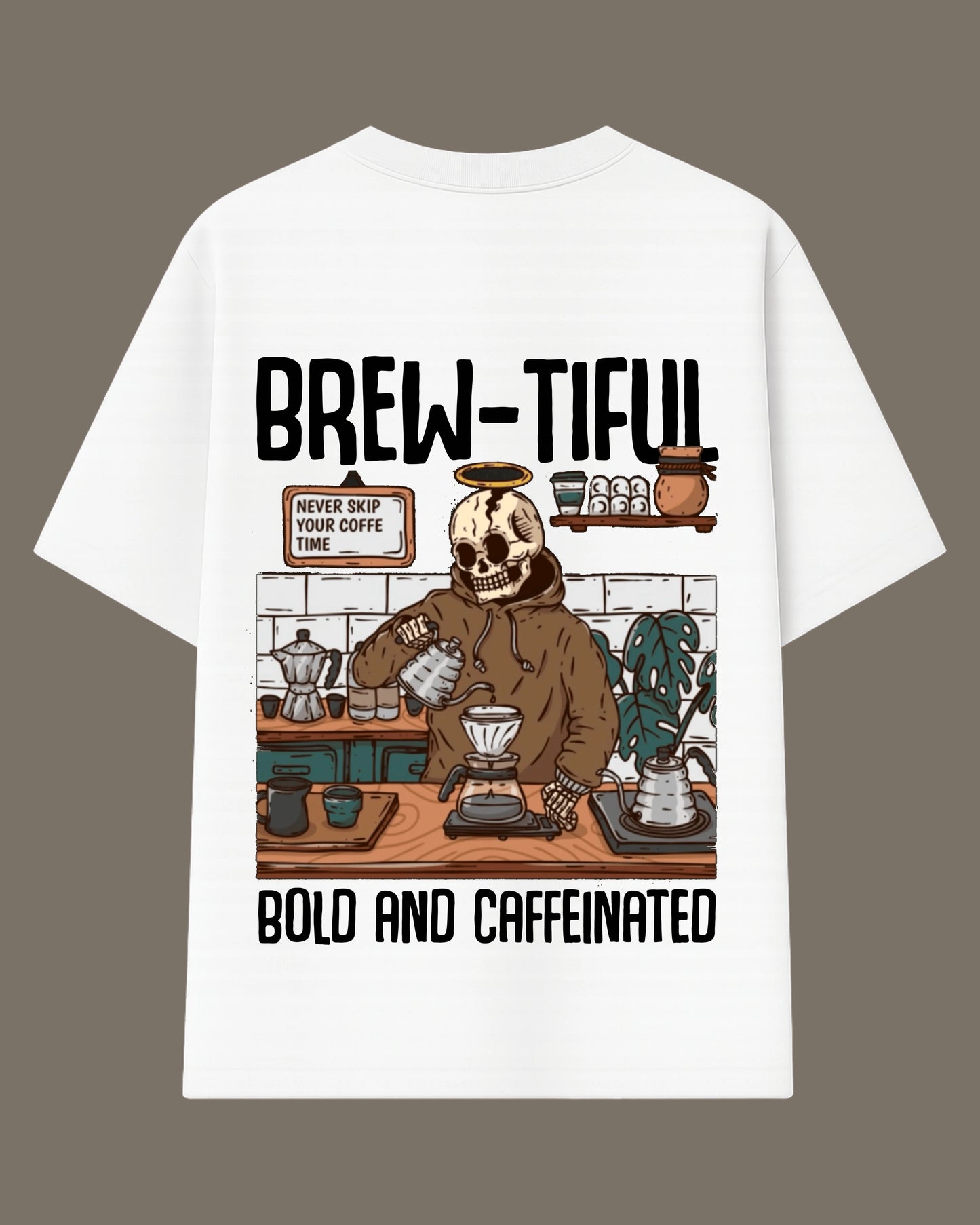 Brewtiful Bold Caffeinated Oversized T-Shirt